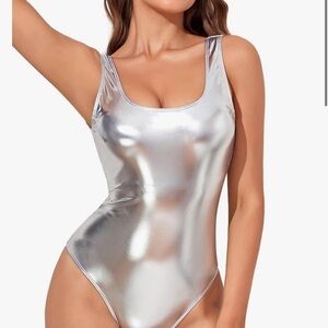 3/$40❗️SILVER Swimsuit/Bodysuit